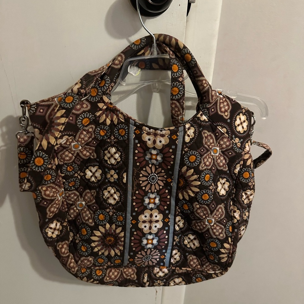 Vera Bradley Floral Patterned Brown Tote Bag
